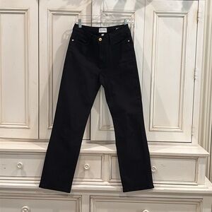Frame Le High Straight Black Jeans